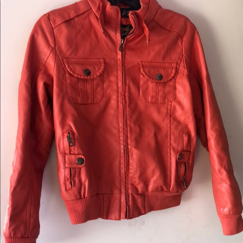 Cute Aosikidi  jacket in a peach orange like color